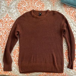 H&M Oversized Knit Rust colored Sweater - Sz L